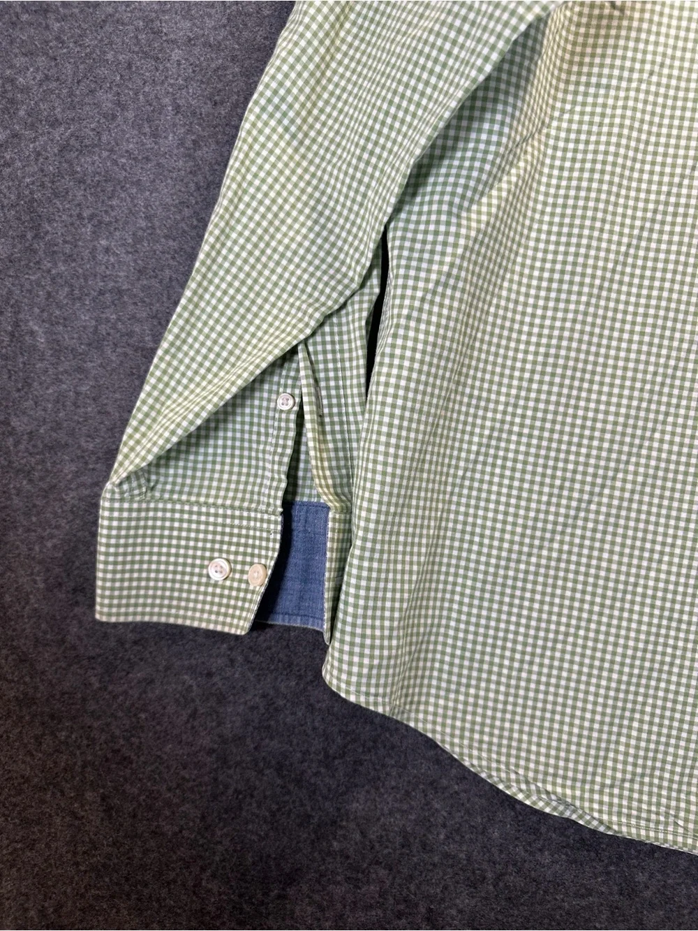 Banana Republic Light Green Micro-Check Dress Shirt